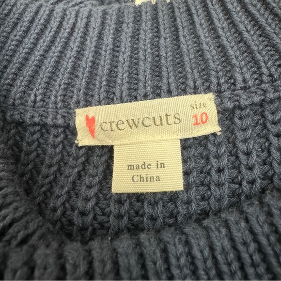 Crewcuts Navy Blue Knit Dress with Purple Flower Patch size 10 & 14 - Picture 8 of 8